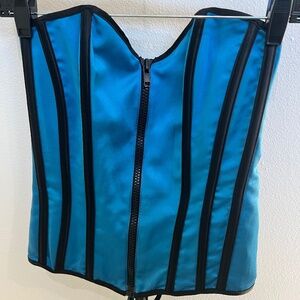 Frederick's Of Hollywood Lace Up Lingerie Bustier Corset Size 32